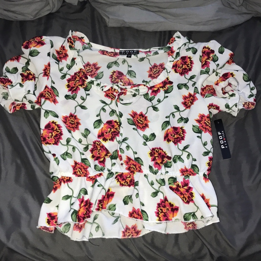Rose Styled Crop Top Off-Shoulder Summer Shirt